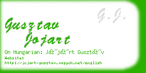 gusztav jojart business card